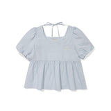 WOMEN'S SQUARE NECK COTTON BLOUSE