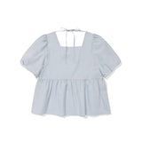 WOMEN'S SQUARE NECK COTTON BLOUSE