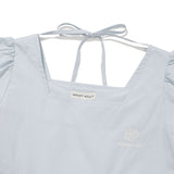 WOMEN'S SQUARE NECK COTTON BLOUSE