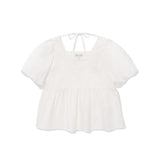 WOMEN'S SQUARE NECK COTTON BLOUSE