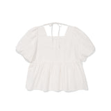 WOMEN'S SQUARE NECK COTTON BLOUSE