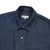 [GISELLE着用] WOMEN'S LOW-ONS DENIM SHORT-SLEEVE SHIRT