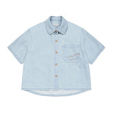 [GISELLE着用] WOMEN'S LOW-ONS DENIM SHORT-SLEEVE SHIRT