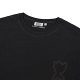 DENIM-LIKE SHORT-SLEEVED T-SHIRT