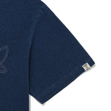 DENIM-LIKE SHORT-SLEEVED T-SHIRT