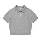 WOMEN'S LILY COLLAR HALF ZIP-UP SHORT SLEEVE