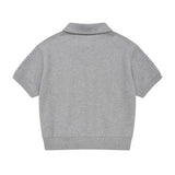 WOMEN'S LILY COLLAR HALF ZIP-UP SHORT SLEEVE