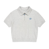 WOMEN'S LILY COLLAR HALF ZIP-UP SHORT SLEEVE