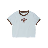 [GISELLE着用] WOMEN'S RINGER GRAPHIC CROP SHORT SLEEVE T-SHIRT