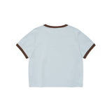 [GISELLE着用] WOMEN'S RINGER GRAPHIC CROP SHORT SLEEVE T-SHIRT