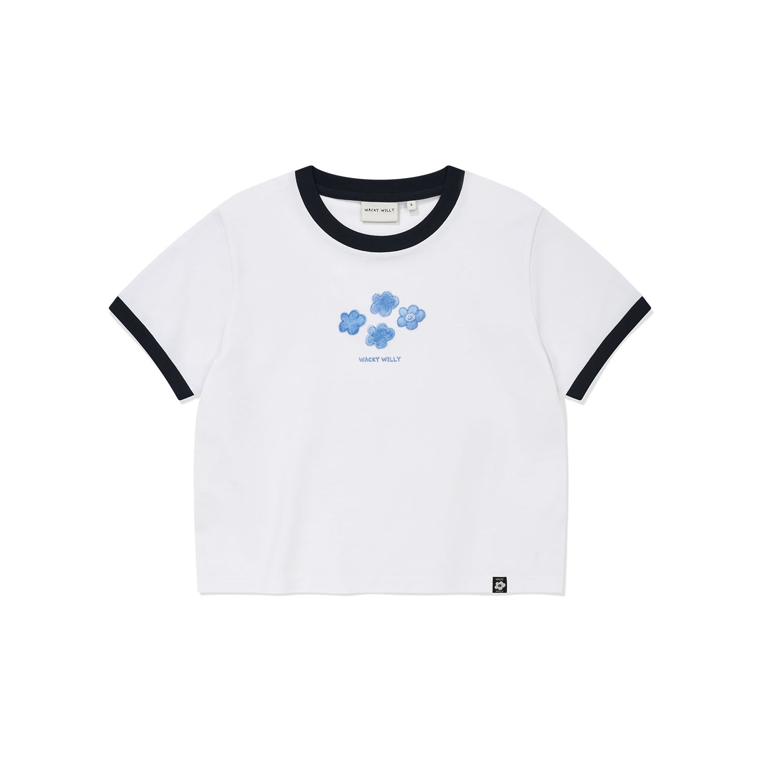 [予約販売/6月上旬入庫予定] [GISELLE着用] WOMEN'S RINGER GRAPHIC CROP SHORT SLEEVE T-SHIRT