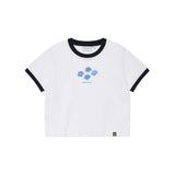 [GISELLE着用] WOMEN'S RINGER GRAPHIC CROP SHORT SLEEVE T-SHIRT
