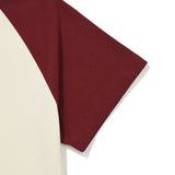 WOMEN'S GRAPHIC COLOR BLOCK RAGLAN CROP SHORT SLEEVE T-SHIRT