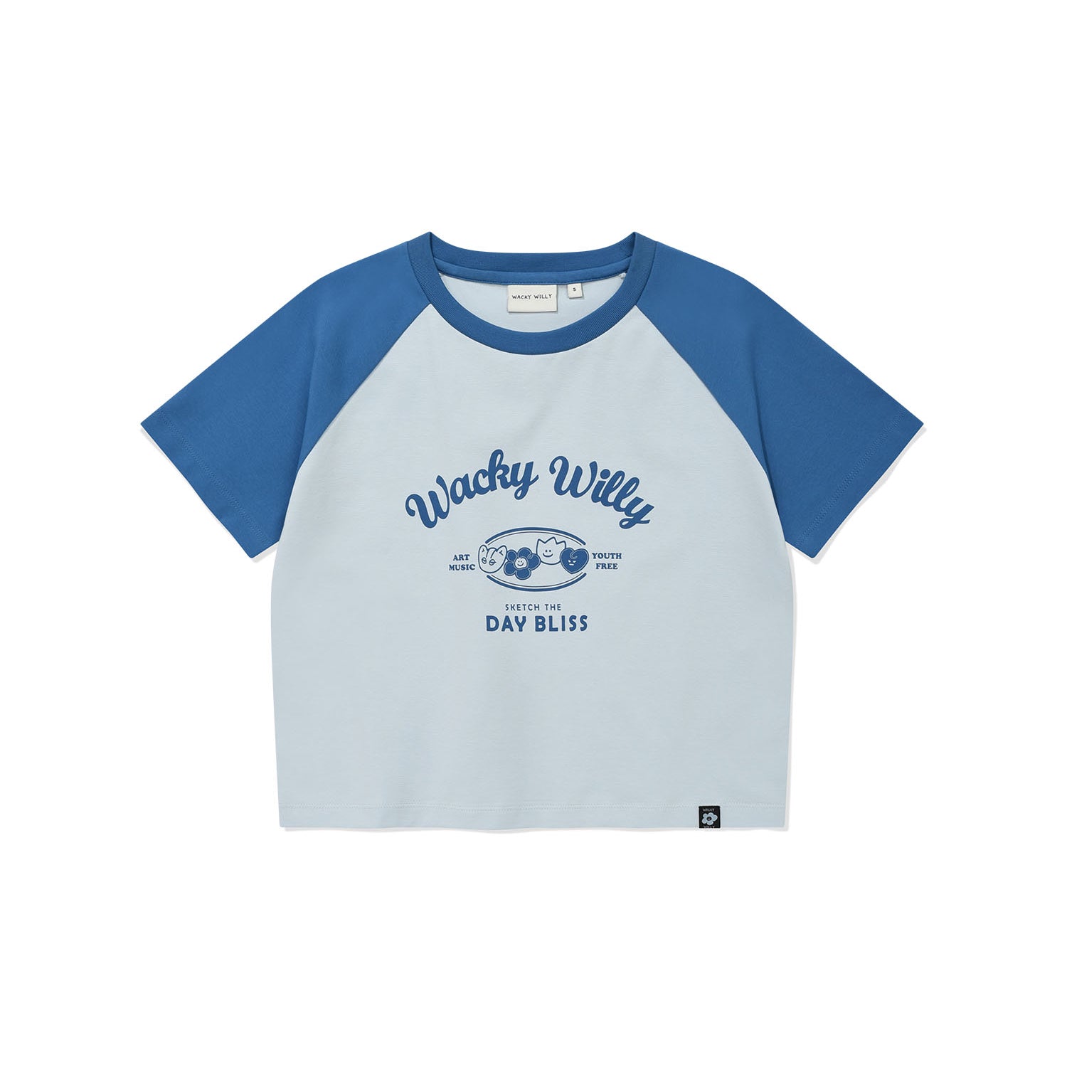[予約販売/6月上旬入庫予定] WOMEN'S GRAPHIC COLOR BLOCK RAGLAN CROP SHORT SLEEVE T-SHIRT