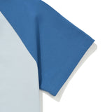 WOMEN'S GRAPHIC COLOR BLOCK RAGLAN CROP SHORT SLEEVE T-SHIRT
