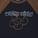 WOMEN'S PRINTED RAGLAN SHORT SLEEVE T-SHIRT