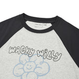WOMEN'S PRINTED RAGLAN SHORT SLEEVE T-SHIRT