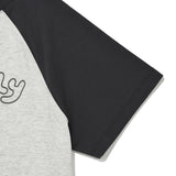 WOMEN'S PRINTED RAGLAN SHORT SLEEVE T-SHIRT