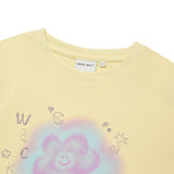 WOMEN'S BLUR LILY SEMI-CROP SHORT SLEEVE T-SHIRT