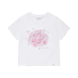 WOMEN'S BLUR LILY SEMI-CROP SHORT SLEEVE T-SHIRT