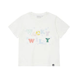 WOMEN'S LETTERING GRAPHIC SHORT SLEEVE T-SHIRT
