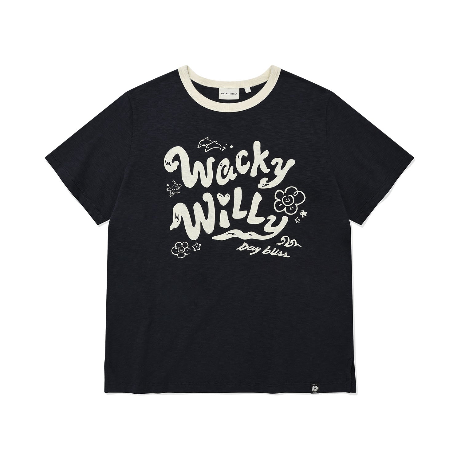 WOMEN'S TYPOGRAPHIC SLUB SHORT SLEEVE T-SHIRT