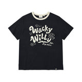 WOMEN'S TYPOGRAPHIC SLUB SHORT SLEEVE T-SHIRT