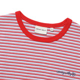 [予約販売/6月上旬入庫予定] [GISELLE着用] WOMEN'S MULTI-STRIPE SHORT-SLEEVED T-SHIRT