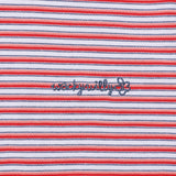 [予約販売/6月上旬入庫予定] [GISELLE着用] WOMEN'S MULTI-STRIPE SHORT-SLEEVED T-SHIRT
