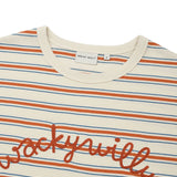 WOMEN'S STRIPED PRINT SHORT SLEEVE T-SHIRT