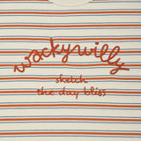 WOMEN'S STRIPED PRINT SHORT SLEEVE T-SHIRT