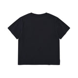 WOMEN'S CHECK LILY SEMI-CROP SHORT-SLEEVE T-SHIRT