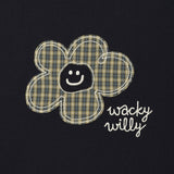 WOMEN'S CHECK LILY SEMI-CROP SHORT-SLEEVE T-SHIRT
