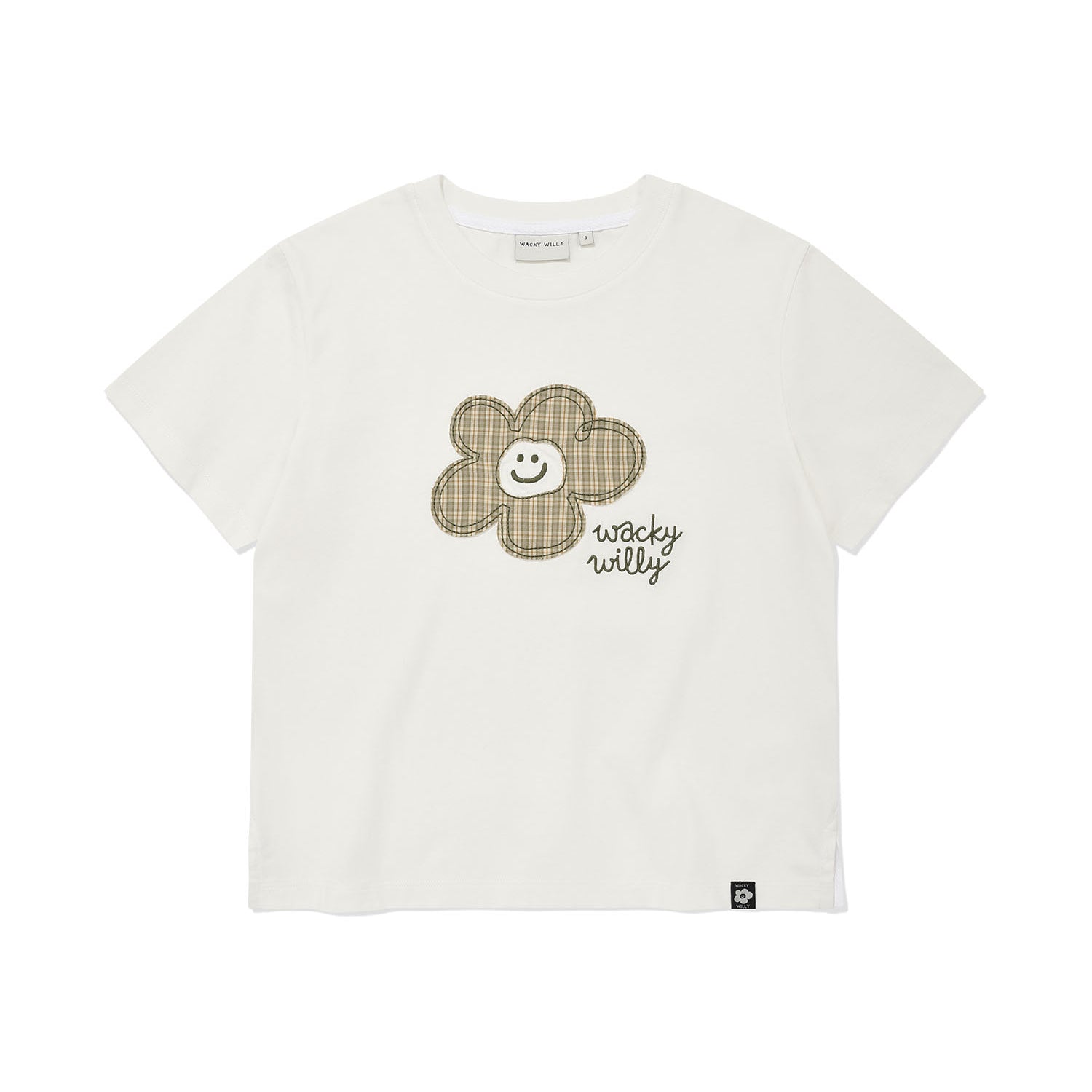 [予約販売/6月上旬入庫予定] WOMEN'S CHECK LILY SEMI-CROP SHORT-SLEEVE T-SHIRT