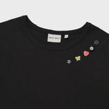 [予約販売/7月上旬入庫予定] WOMEN'S LAYERED BUTTON SHORT SLEEVE T-SHIRT CHARCOAL
