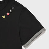 [予約販売/7月上旬入庫予定] WOMEN'S LAYERED BUTTON SHORT SLEEVE T-SHIRT CHARCOAL