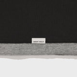 [予約販売/7月上旬入庫予定] WOMEN'S LAYERED BUTTON SHORT SLEEVE T-SHIRT CHARCOAL
