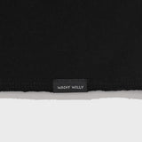 [予約販売/7月上旬入庫予定] WOMEN'S GRAPHIC BUTTON OFF-SHOULDER SHORT SLEEVE T-SHIRT BLACK