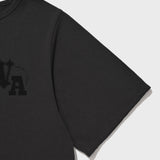[予約販売/7月上旬入庫予定] WOMEN'S GRAPHIC BUTTON OFF-SHOULDER SHORT SLEEVE T-SHIRT CHARCOAL