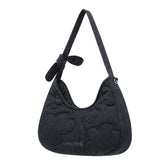【予約｜10月中旬発送】 WOMEN'S LILY QUILTED HOBO BAG-BLACK