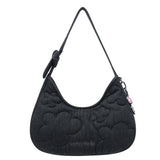 【予約｜10月中旬発送】 WOMEN'S LILY QUILTED HOBO BAG-BLACK