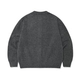 【予約｜10月上旬発送】ROUND NECK CARDIGAN - CHARCOAL