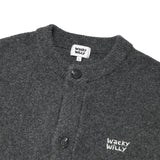 【予約｜10月上旬発送】ROUND NECK CARDIGAN - CHARCOAL