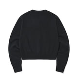 [予約販売/9月中旬入庫予定] WOMEN'S BASIC ROUND NECK CARDIGAN - BLACK
