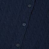 [予約販売/9月中旬入庫予定] WOMEN'S CABLE CARDIGAN - NAVY