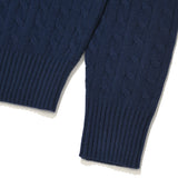 [予約販売/9月中旬入庫予定] WOMEN'S CABLE CARDIGAN - NAVY