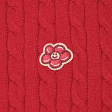 [予約販売/9月中旬入庫予定] WOMEN'S CABLE CARDIGAN - RED