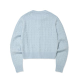 [予約販売/9月中旬入庫予定] WOMEN'S CABLE CARDIGAN - SKY BLUE
