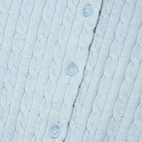[予約販売/9月中旬入庫予定] WOMEN'S CABLE CARDIGAN - SKY BLUE