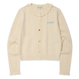 [予約販売/9月中旬入庫予定] [WONI着用] FRILL DETAIL CARDIGAN - CREAM